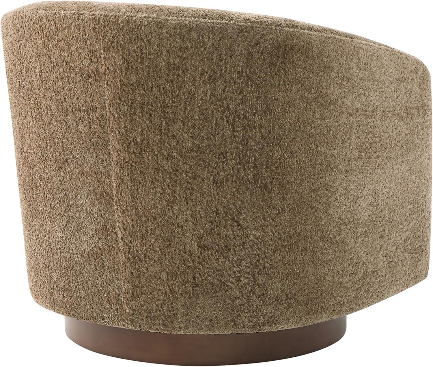 image:imageCHITA Swivel Accent Chair FSC Certified Upholstered Fabric Barrel Chair for Living Room Fully Assembled CreamMocha