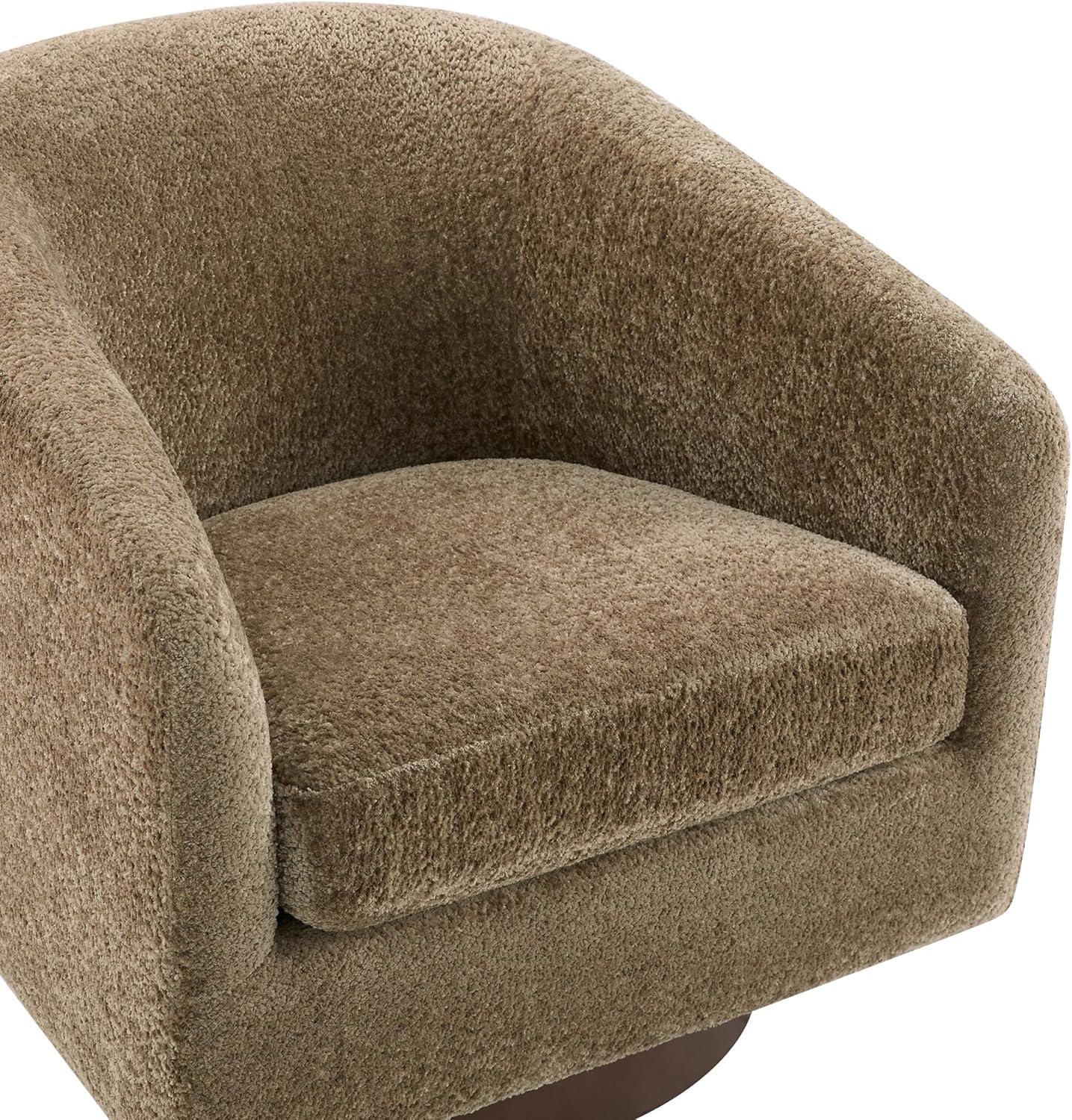 image:imageCHITA Swivel Accent Chair FSC Certified Upholstered Fabric Barrel Chair for Living Room Fully Assembled CreamMocha
