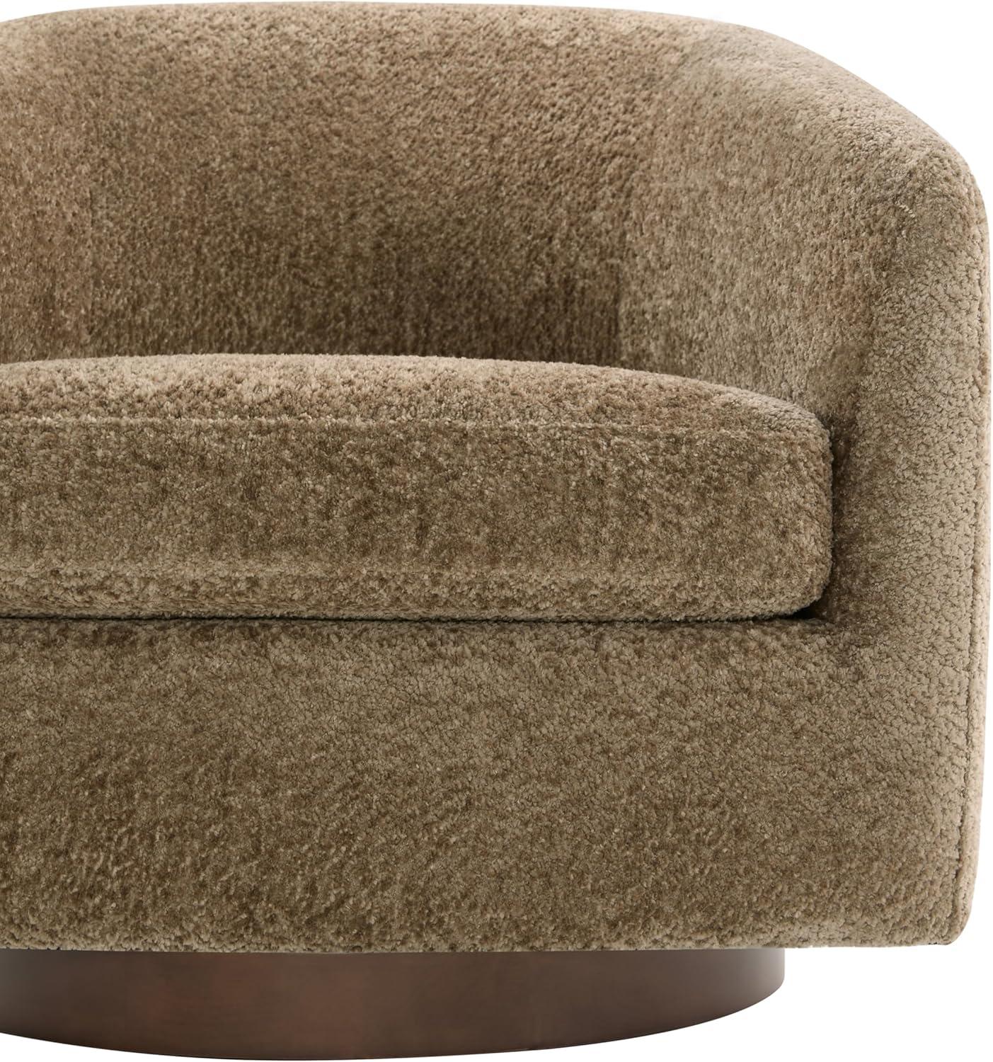image:imageCHITA Swivel Accent Chair FSC Certified Upholstered Fabric Barrel Chair for Living Room Fully Assembled CreamMocha