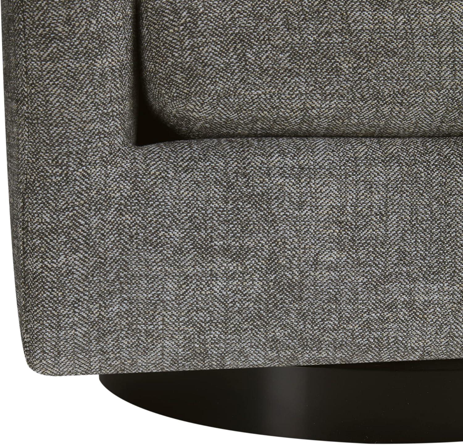 image:imageCHITA Swivel Accent Chair FSC Certified Upholstered Fabric Barrel Chair for Living Room Fully Assembled CreamPebble Grey