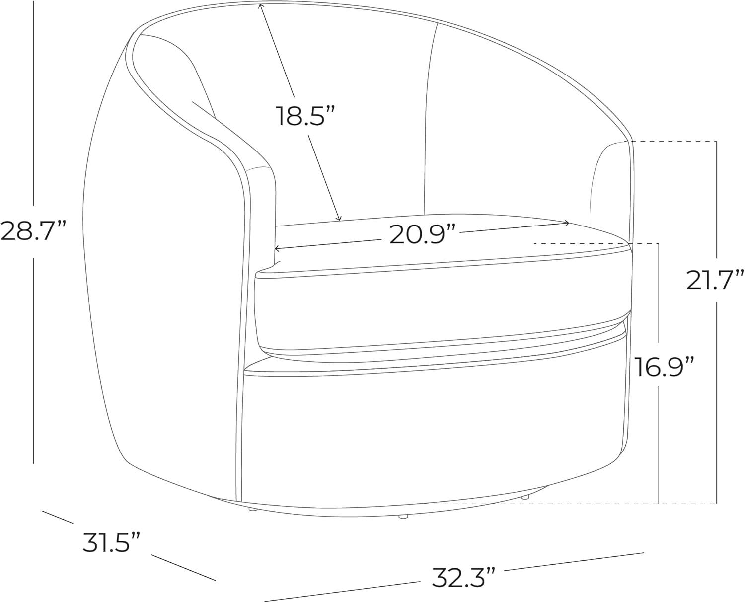 image:imageCHITA Swivel Barrel Chair Modern Comfy FSC Certified Upholstered Accent Chair for Living Room Fully Assembled OatmealBlue