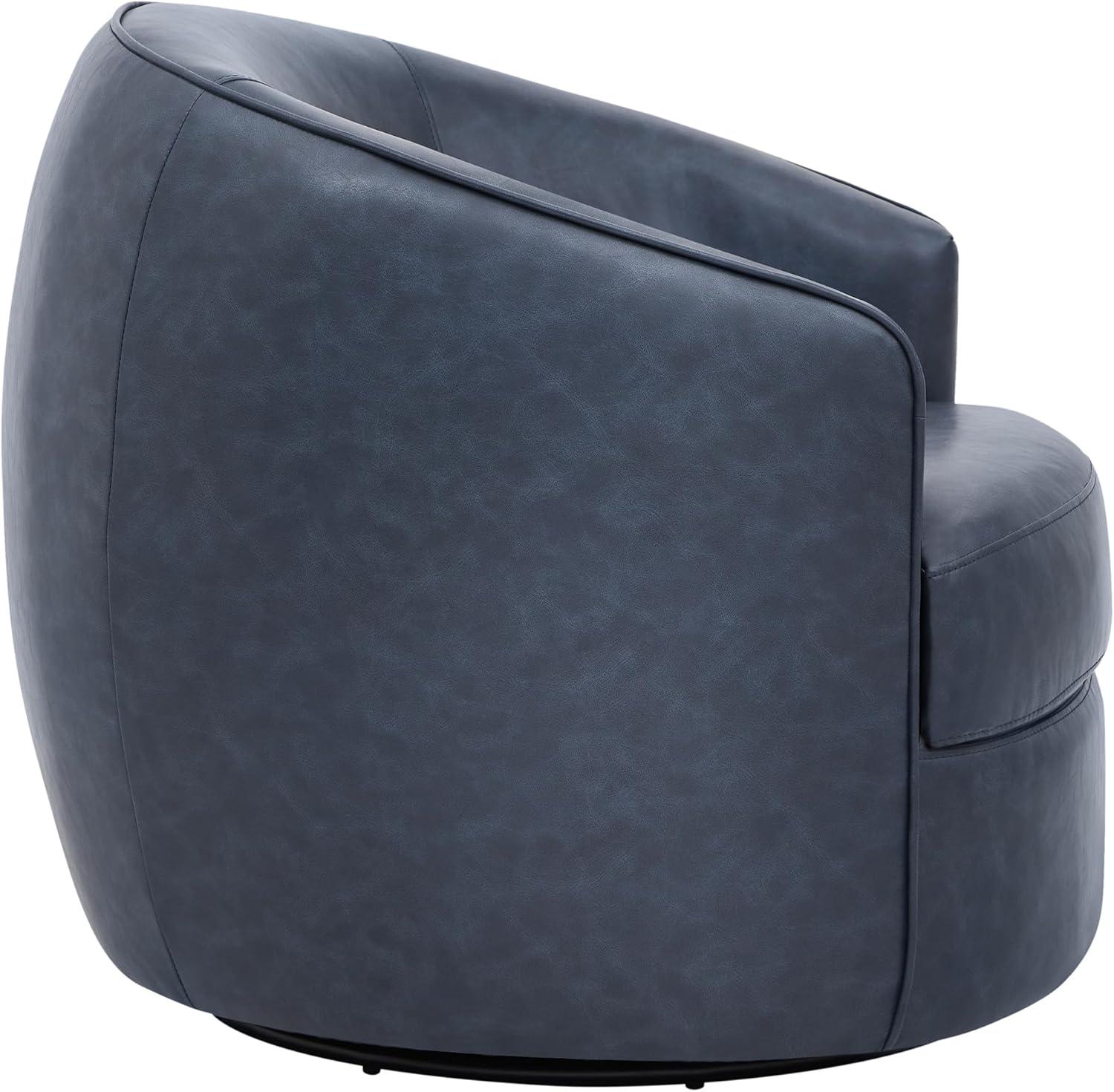 image:imageCHITA Swivel Barrel Chair Modern Comfy FSC Certified Upholstered Accent Chair for Living Room Fully Assembled OatmealBlue