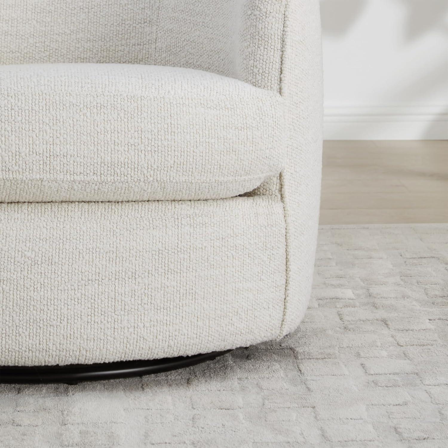 image:imageCHITA Swivel Barrel Chair Modern Comfy FSC Certified Upholstered Accent Chair for Living Room Fully Assembled OatmealCream