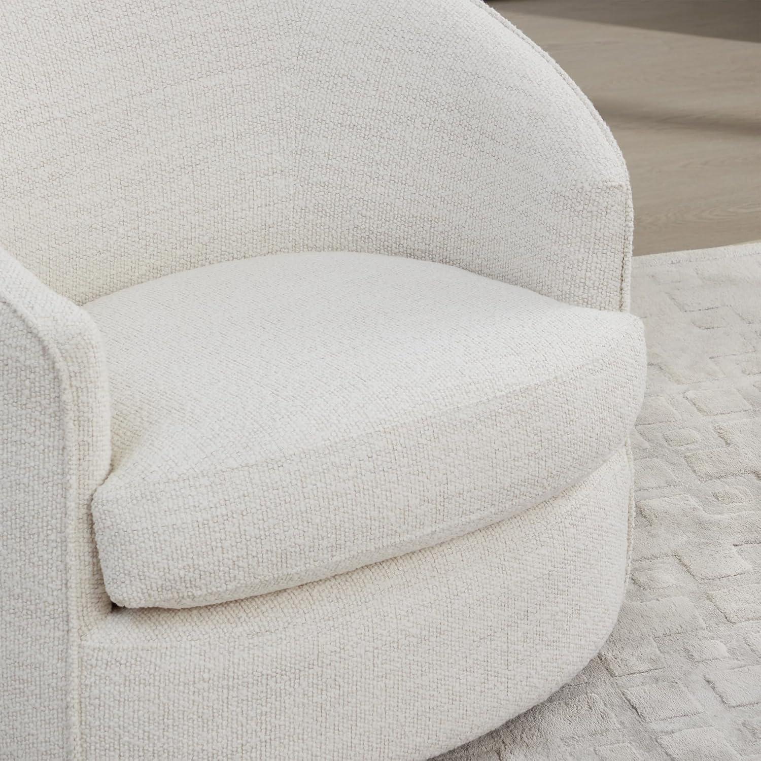 image:imageCHITA Swivel Barrel Chair Modern Comfy FSC Certified Upholstered Accent Chair for Living Room Fully Assembled OatmealCream