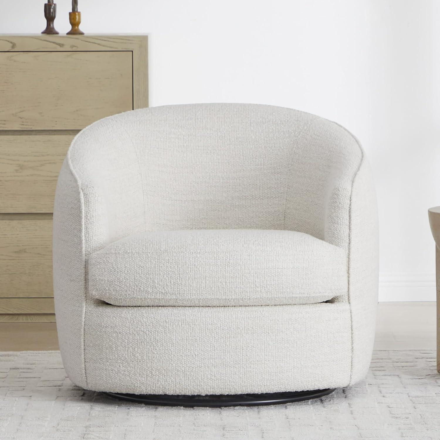 image:imageCHITA Swivel Barrel Chair Modern Comfy FSC Certified Upholstered Accent Chair for Living Room Fully Assembled OatmealCream