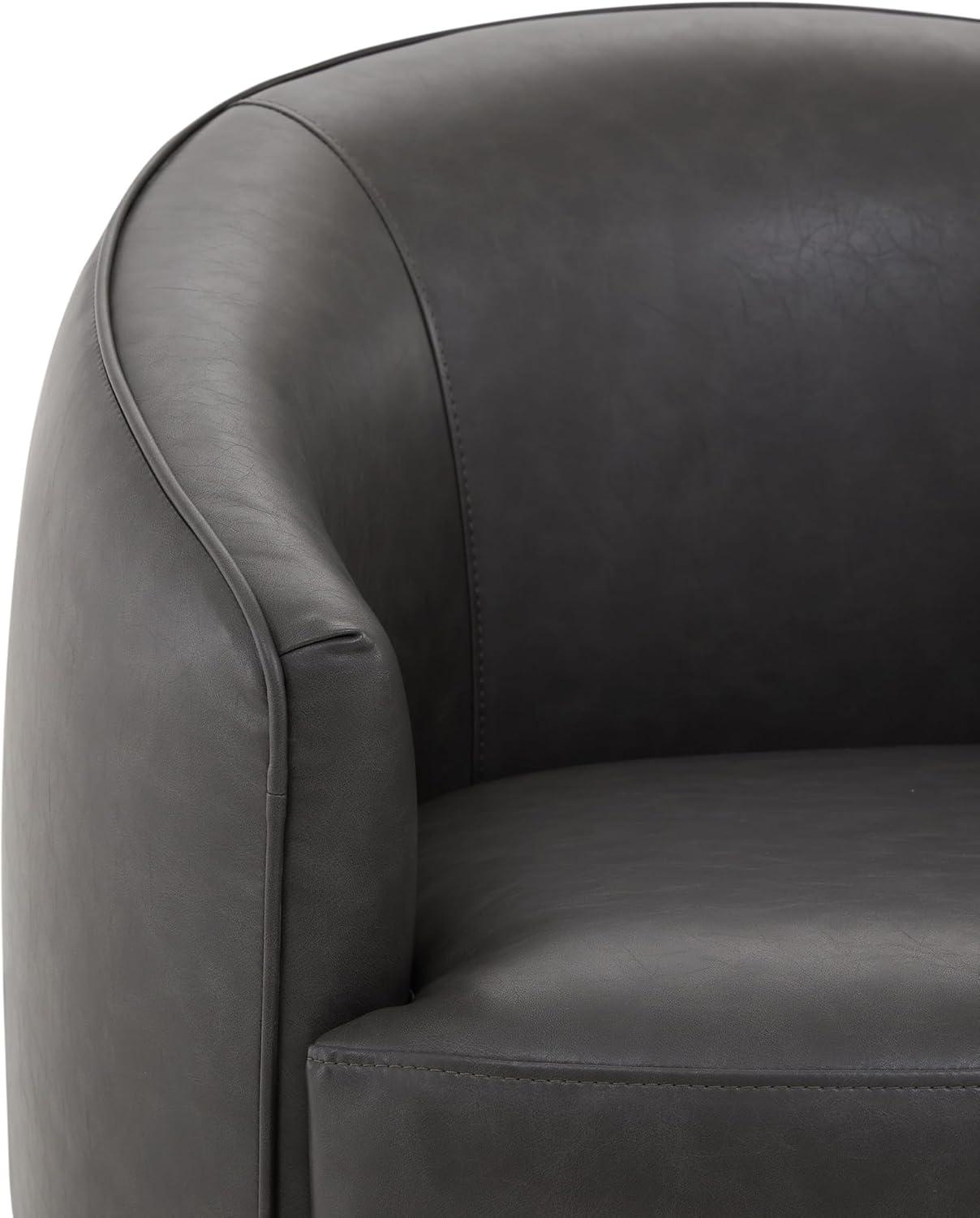 image:imageCHITA Swivel Barrel Chair Modern Comfy FSC Certified Upholstered Accent Chair for Living Room Fully Assembled OatmealGrey