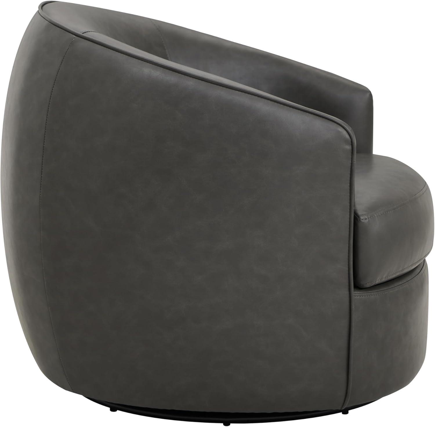 image:imageCHITA Swivel Barrel Chair Modern Comfy FSC Certified Upholstered Accent Chair for Living Room Fully Assembled OatmealGrey