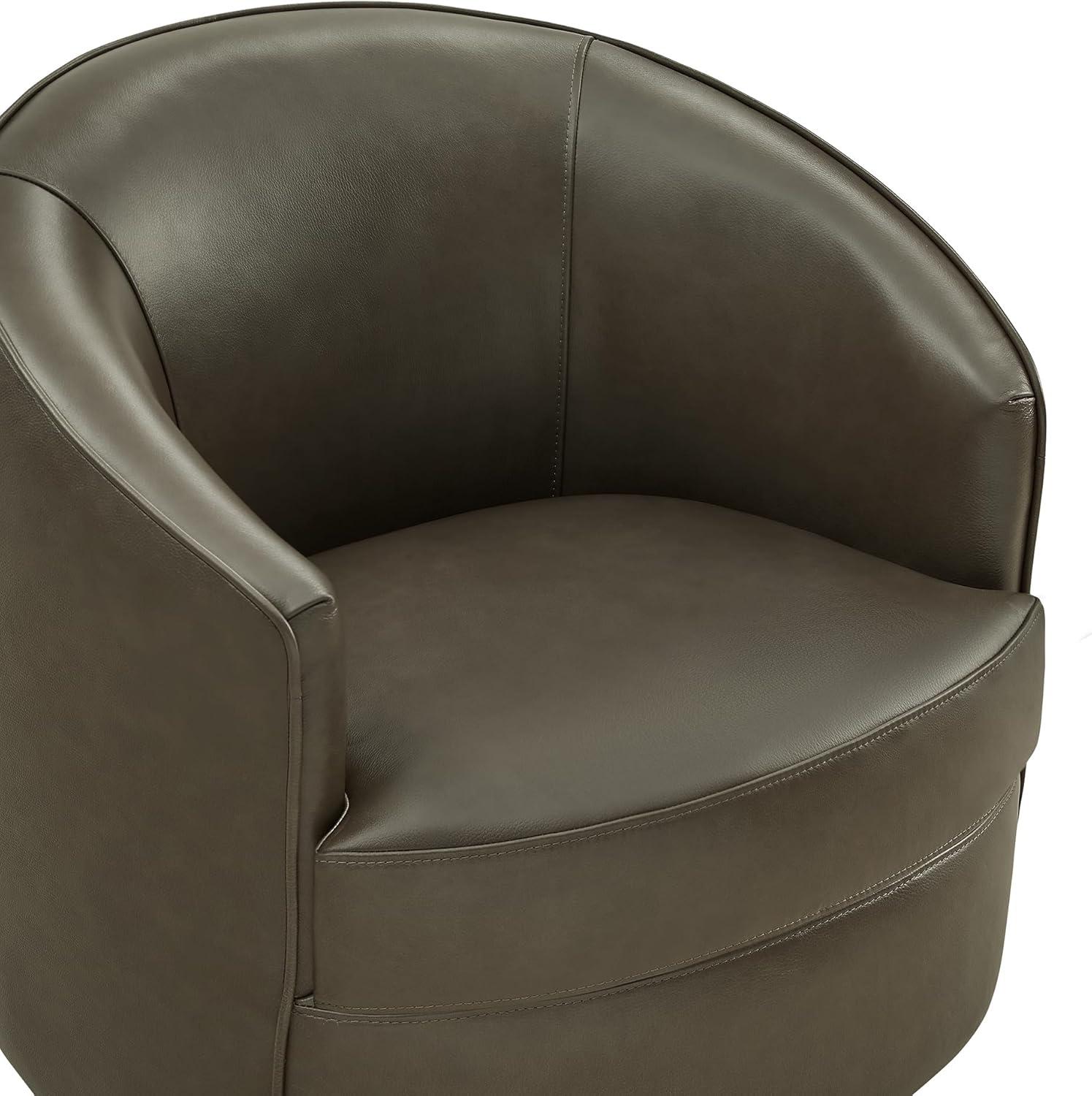 image:imageCHITA Swivel Barrel Chair Modern Comfy FSC Certified Upholstered Accent Chair for Living Room Fully Assembled OatmealMink Brown