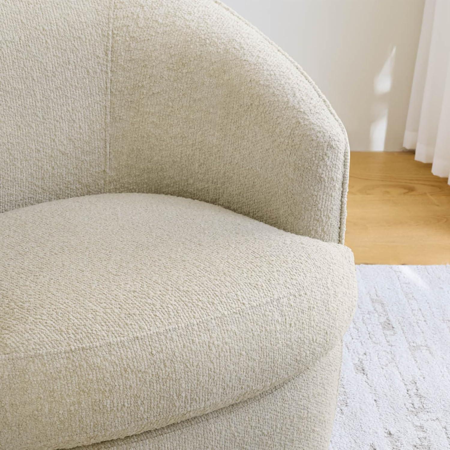 image:imageCHITA Swivel Barrel Chair Modern Comfy FSC Certified Upholstered Accent Chair for Living Room Fully Assembled OatmealOatmeal