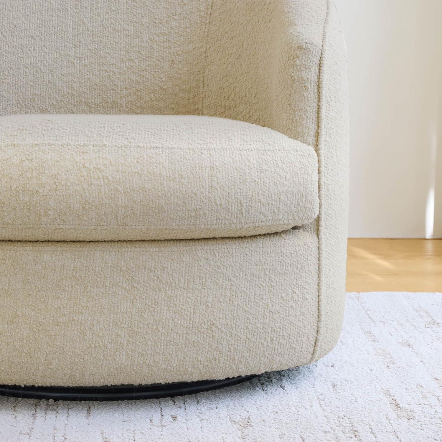 image:imageCHITA Swivel Barrel Chair Modern Comfy FSC Certified Upholstered Accent Chair for Living Room Fully Assembled OatmealOatmeal