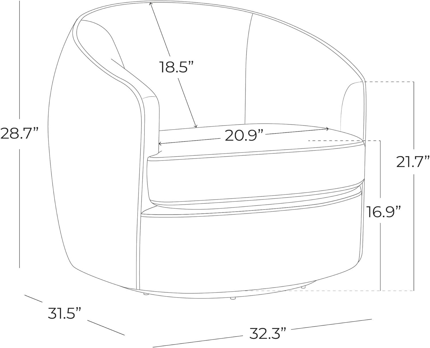 image:imageCHITA Swivel Barrel Chair Modern Comfy FSC Certified Upholstered Accent Chair for Living Room Fully Assembled OatmealStone Grey