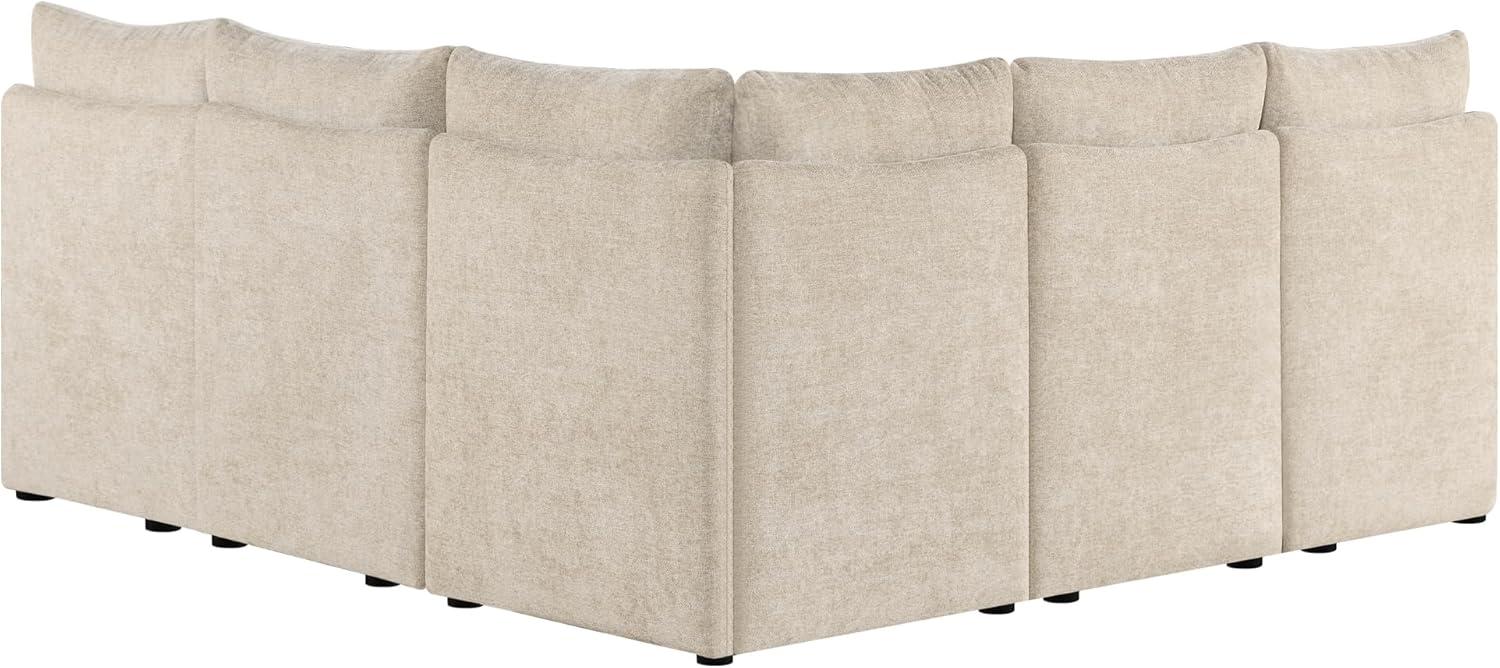 image:imageCHITA Breakfast Nook Bench with Storage Upholstered Dining Bench with Back Corner Kitchen amp Dining Banquette Seating Nook Dining Settee L Shaped 4 Seats Fabric in LinenKhaki