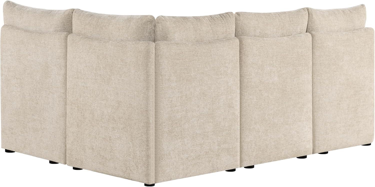 image:imageCHITA Breakfast Nook Bench with Storage Upholstered Dining Bench with Back Corner Kitchen amp Dining Banquette Seating Nook Dining Settee L Shaped 4 Seats Fabric in LinenKhaki