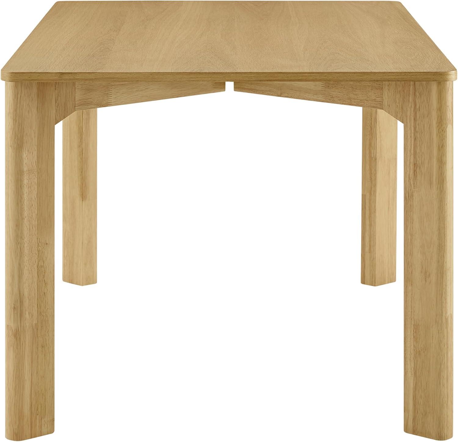 image:imageCHITA 59 Mid Century Modern Dining Table for 6 Rectangle Wood Kitchen amp Dining Room Table Solid Rubberwood Frame Oak VennerOak