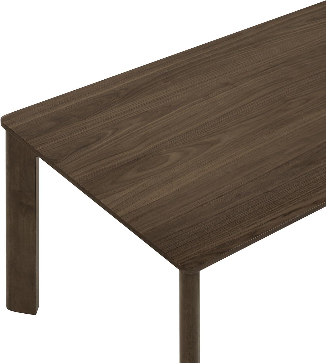 image:imageCHITA 59 Mid Century Modern Dining Table for 6 Rectangle Wood Kitchen amp Dining Room Table Solid Rubberwood Frame Oak VennerWalnut