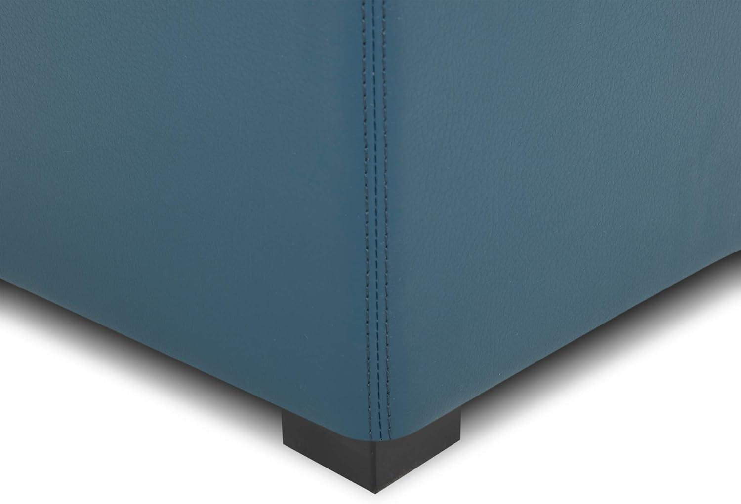image:imageCHITA Storage Ottoman Cube with Tray Lid Small Footstool with Storage Square End Table for Living Room and Bedroom Fabric in LinenDark Blue