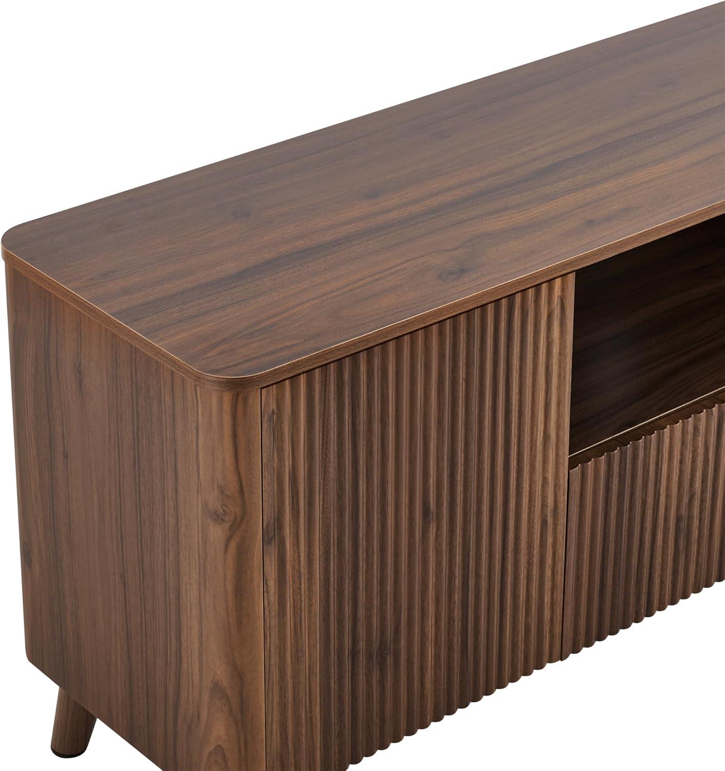image:imageCHITA TV Stands for Living Room Mid Century Modern TV Stand for 80 inch TV with Storage Drawers Adjustable Shelves WalnutWalnut