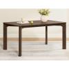 image:imageCHITA 59 Mid Century Modern Dining Table for 6 Rectangle Wood Kitchen amp Dining Room Table Solid Rubberwood Frame Oak VennerWalnut