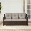 Brownish Grey Cushions With Chestnut Wicker
