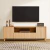 image:imageCHITA TV Stands for Living Room Mid Century Modern TV Stand for 80 inch TV with Storage Drawers Adjustable Shelves WalnutOak